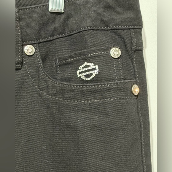Harley-Davidson Women's Black Bootcut Jeans NWT Size 18 Bling - Picture 3 of 4